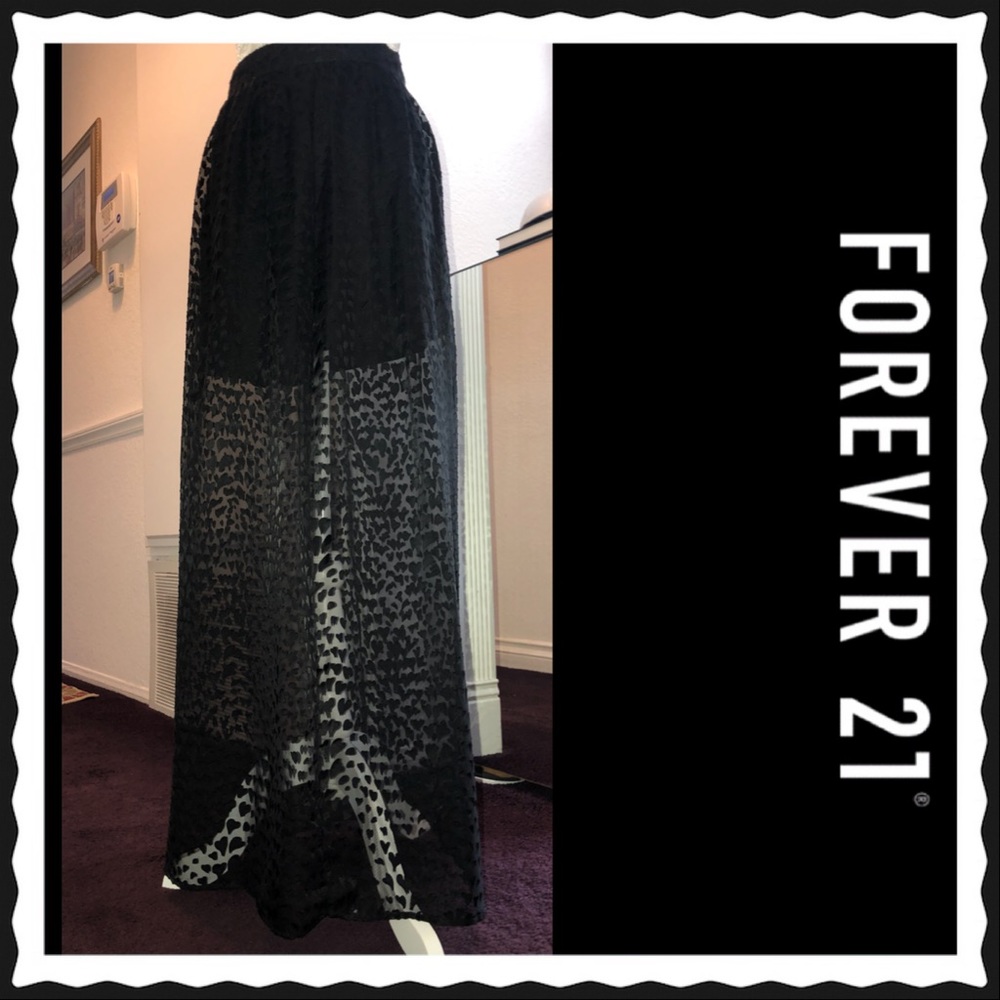 Forever 21  Maxi Sheer Skirt
